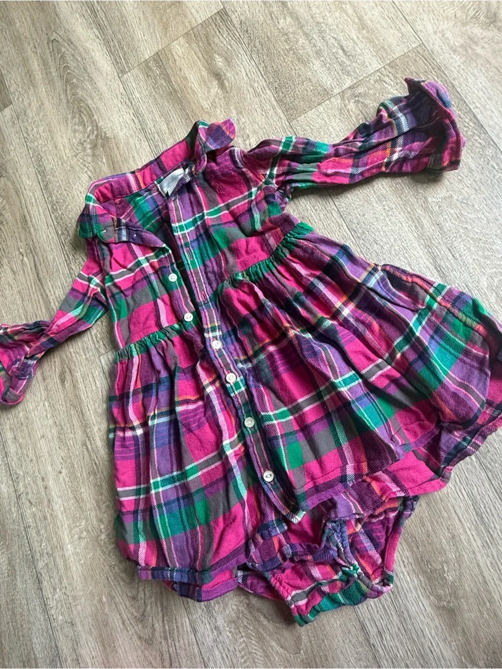 Baby girls Ralph Lauren plaid dress and bloomers